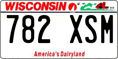 WI license plate 782XSM
