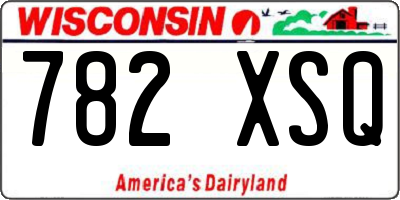 WI license plate 782XSQ
