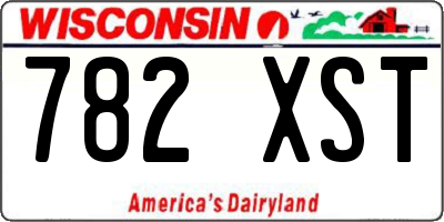 WI license plate 782XST