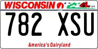 WI license plate 782XSU