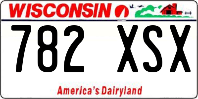 WI license plate 782XSX