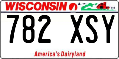 WI license plate 782XSY