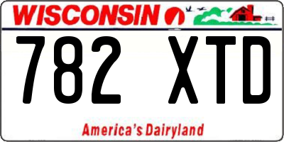 WI license plate 782XTD