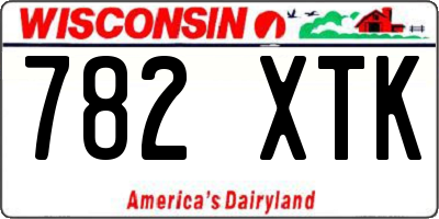 WI license plate 782XTK
