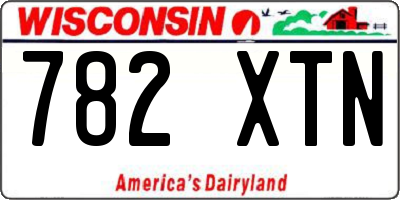 WI license plate 782XTN