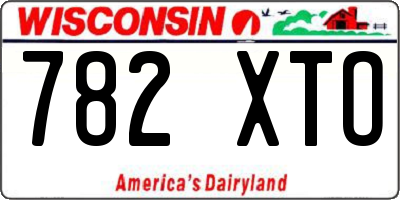 WI license plate 782XTO