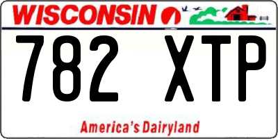 WI license plate 782XTP