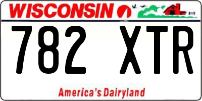 WI license plate 782XTR