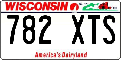 WI license plate 782XTS