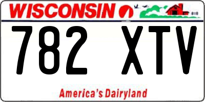 WI license plate 782XTV