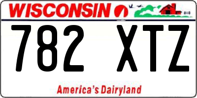WI license plate 782XTZ