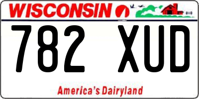 WI license plate 782XUD