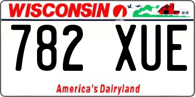 WI license plate 782XUE