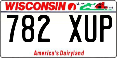 WI license plate 782XUP