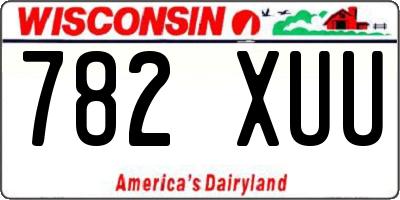WI license plate 782XUU