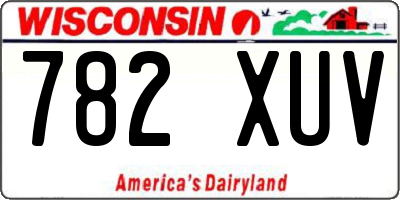 WI license plate 782XUV