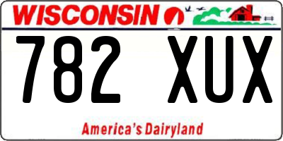 WI license plate 782XUX