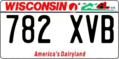 WI license plate 782XVB