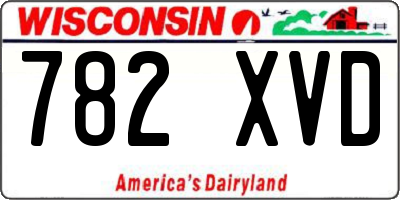WI license plate 782XVD