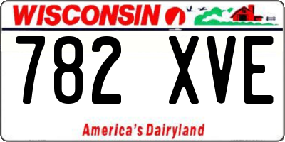 WI license plate 782XVE
