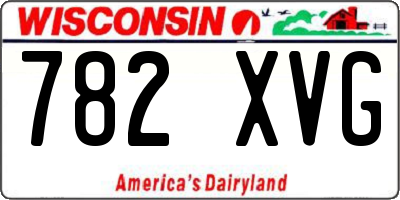 WI license plate 782XVG