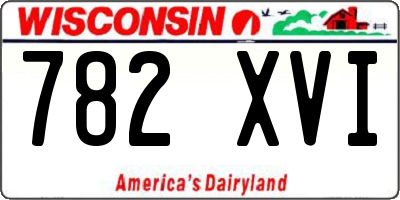 WI license plate 782XVI