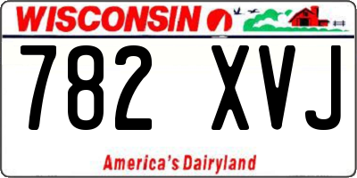 WI license plate 782XVJ