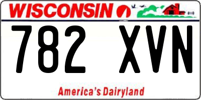 WI license plate 782XVN