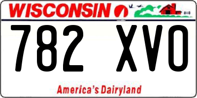 WI license plate 782XVO