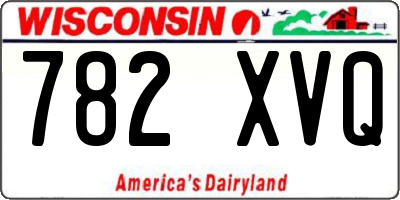 WI license plate 782XVQ