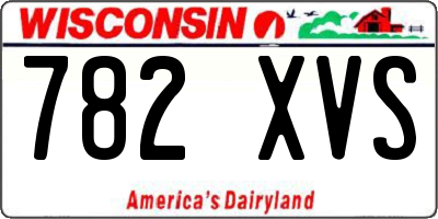 WI license plate 782XVS