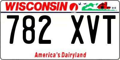 WI license plate 782XVT