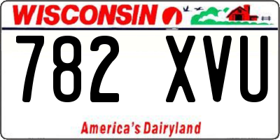 WI license plate 782XVU