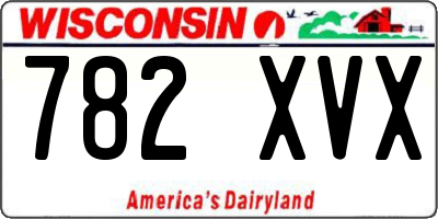 WI license plate 782XVX