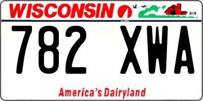 WI license plate 782XWA