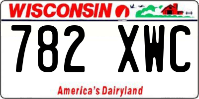 WI license plate 782XWC