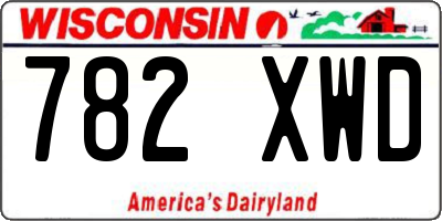 WI license plate 782XWD