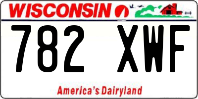 WI license plate 782XWF