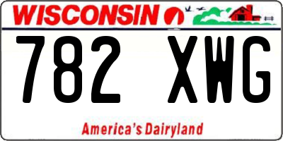 WI license plate 782XWG