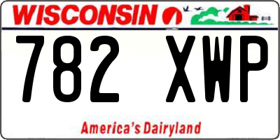 WI license plate 782XWP