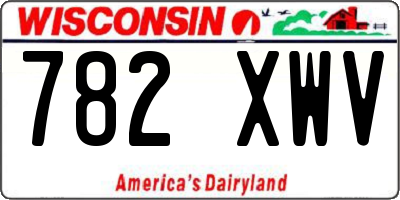 WI license plate 782XWV