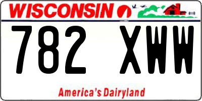WI license plate 782XWW