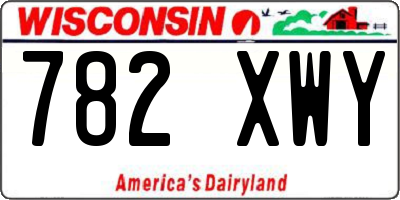 WI license plate 782XWY