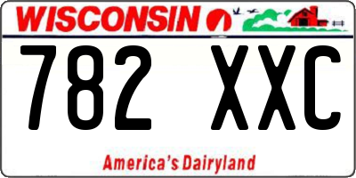WI license plate 782XXC