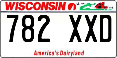 WI license plate 782XXD