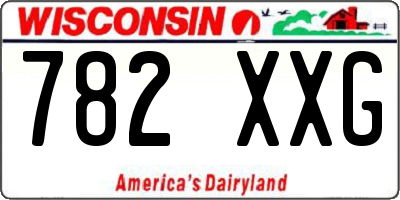 WI license plate 782XXG