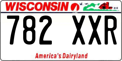 WI license plate 782XXR