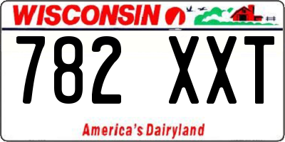WI license plate 782XXT