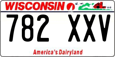 WI license plate 782XXV