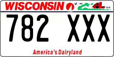 WI license plate 782XXX